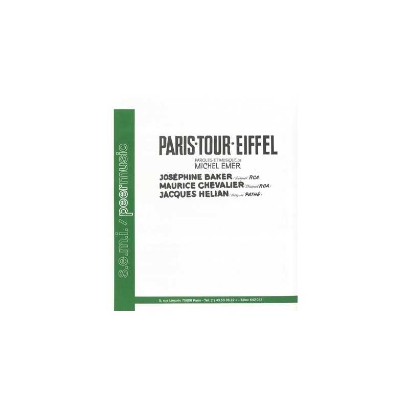Sheet music PARIS TOUR EIFFEL Joséphine Baker