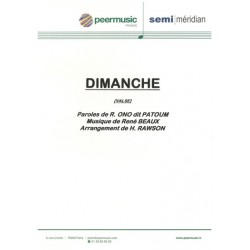 Sheet music DIMANCHE Bourvil