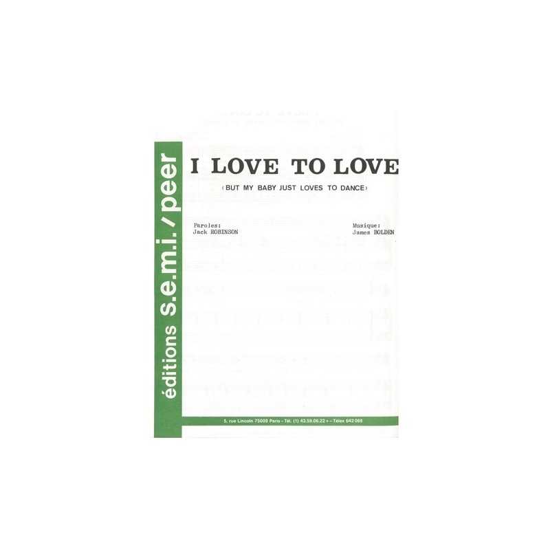 Sheet music I LOVE TO LOVE Tina Charles