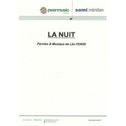 Sheet music LA NUIT Léo Ferré