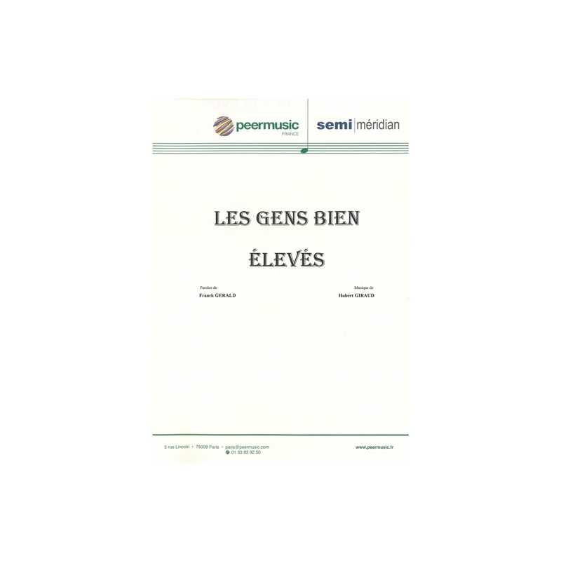 Partition LES GENS BIEN ÉLEVÉS France Gall