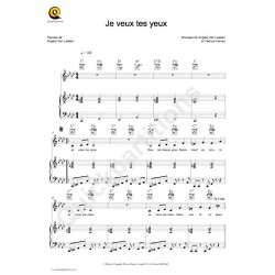 Sheet music JE VEUX TES YEUX Angele
