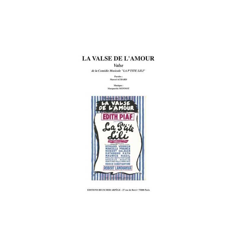 Partition LA VALSE DE L'AMOUR Edith Piaf