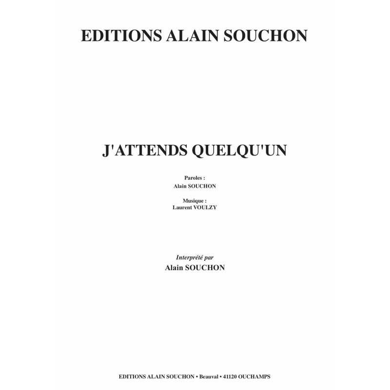 Partition j'attends quelqu'un Alain Souchon