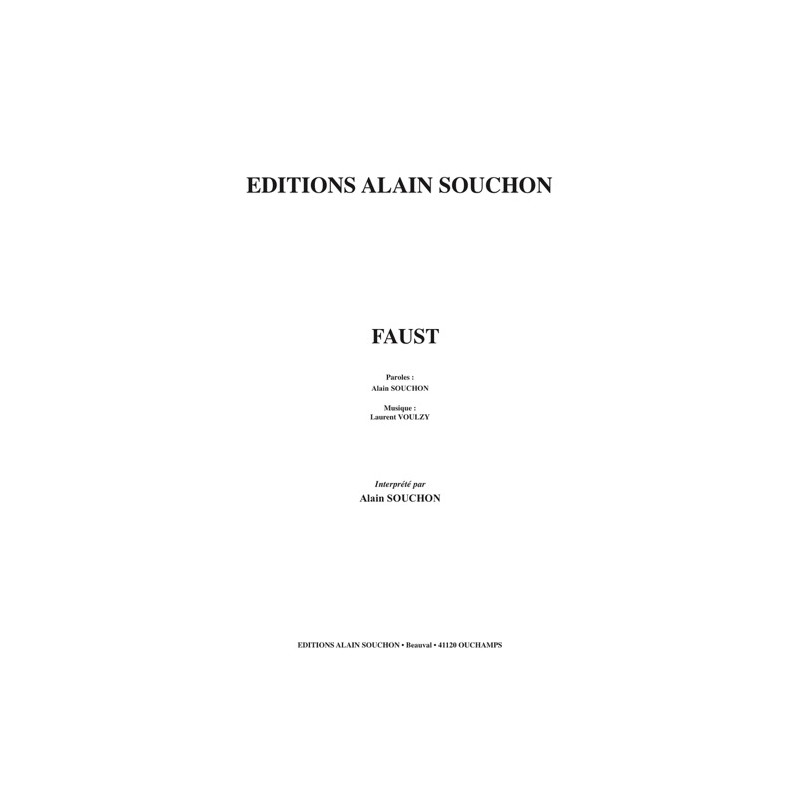 PARTITION FAUST ALAIN SOUCHON PDF