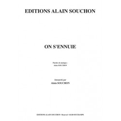 PARTITION ON S'ENNUIE ALAIN SOUCHON pdf