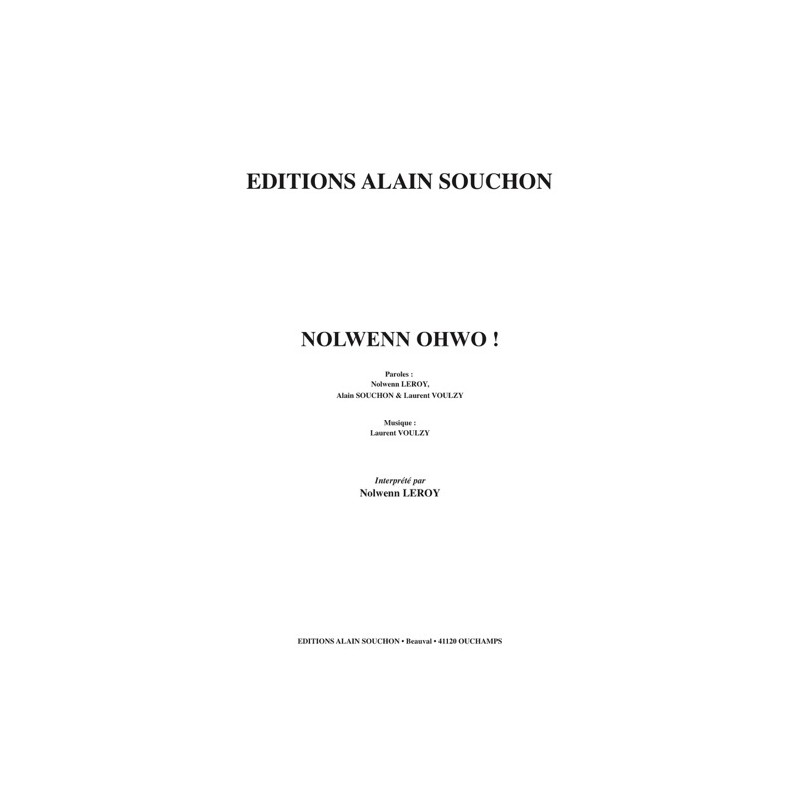 Sheet music NOLWENN OHWO Nolwenn Leroy