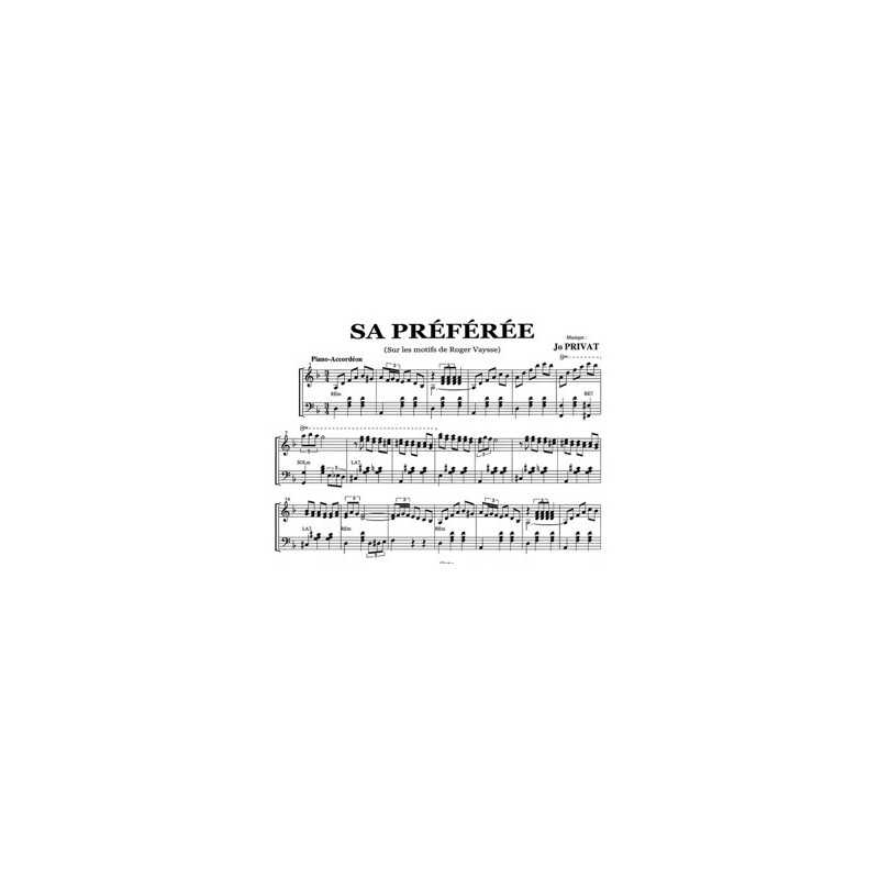 Sheet music SA PRÉFÉRÉE Jo PRIVAT