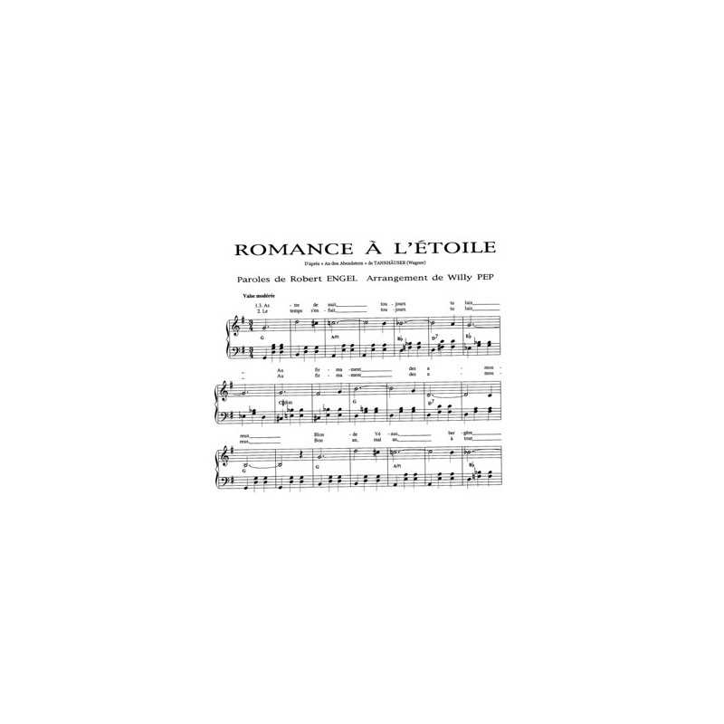 Partition ROMANCE À L'ÉTOILE Willy PEP