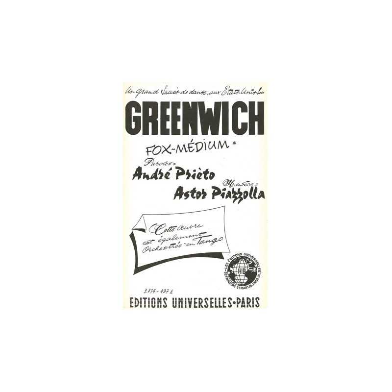 Partition GREENWICH Astor PIAZZOLLA