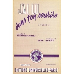 Partition J'AI LU DANS TON SOURIRE