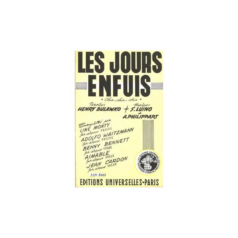 Partition LES JOURS ENFUIS AIMABLE