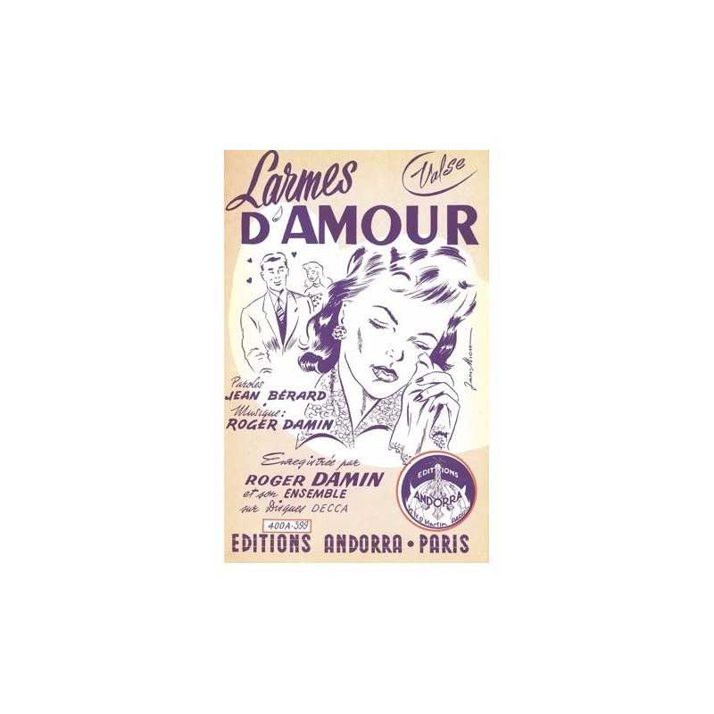 Partition LARMES D'AMOUR Roger DAMIN
