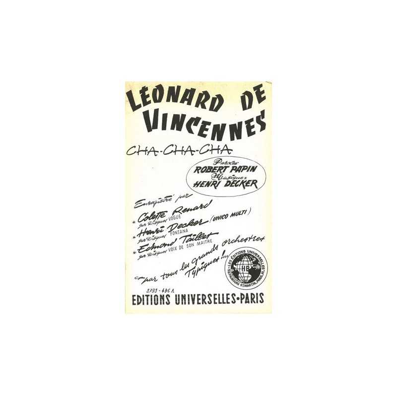 Partition LÉONARD DE VINCENNES Colette RENARD