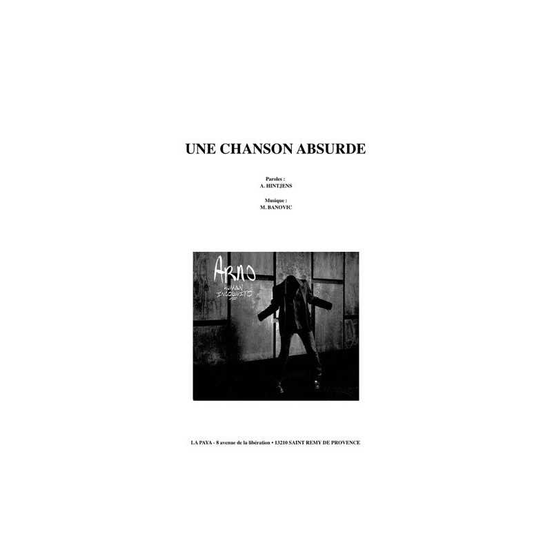 Sheet music UNE CHANSON ABSURDE ARNO