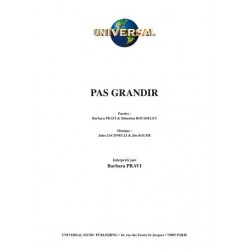 Partition PAS GRANDIR Barbara PRAVI