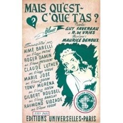 Partition MAIS QU'EST-CE QUE T'AS MARIE JOSÉ