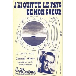 Partition J'AI QUITTÉ LE PAYS DE MON CŒUR Jacques BREUX