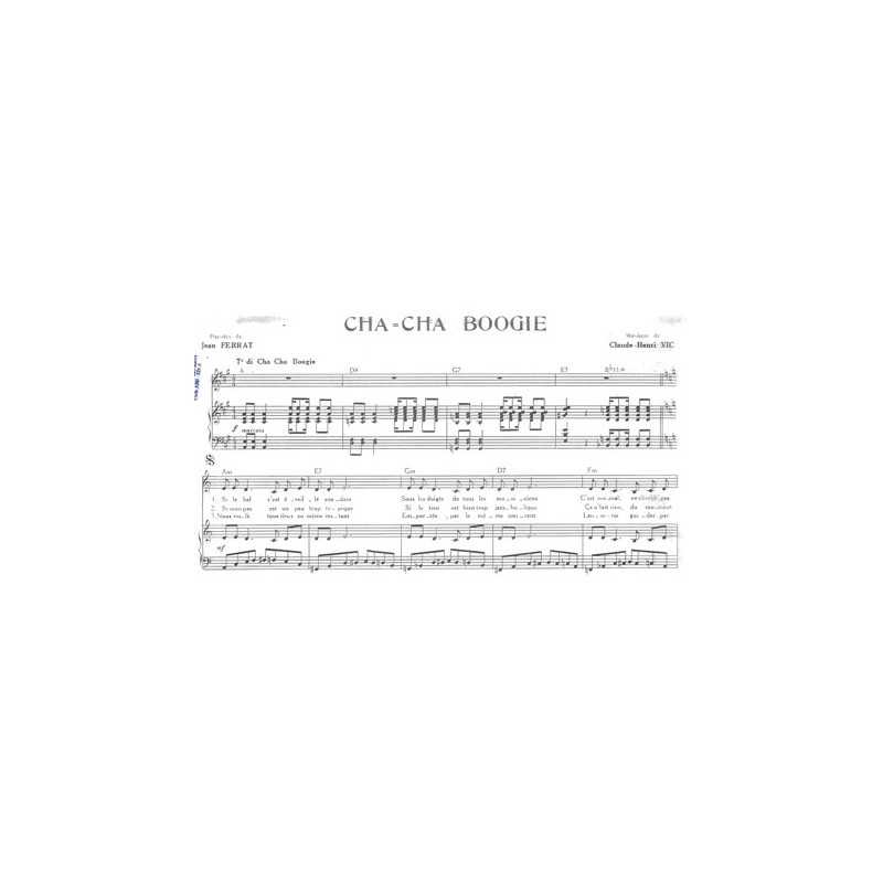 Sheet music CHA-CHA BOOGIE Jean Ferrat