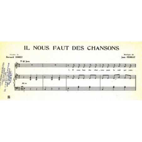IL NOUS FAUT DES CHANSONS
