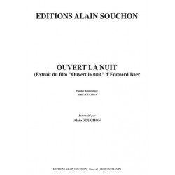 PARTITION ouvert la nuit ALAIN SOUCHON