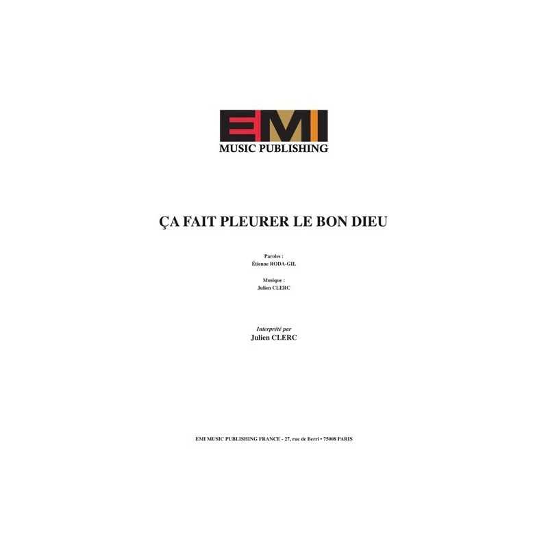 Partition ÇA FAIT PLEURER LE BON DIEU Julien CLERC