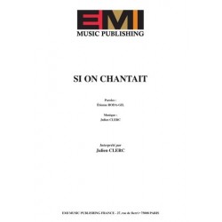 Sheet music SI ON CHANTAIT Julien CLERC