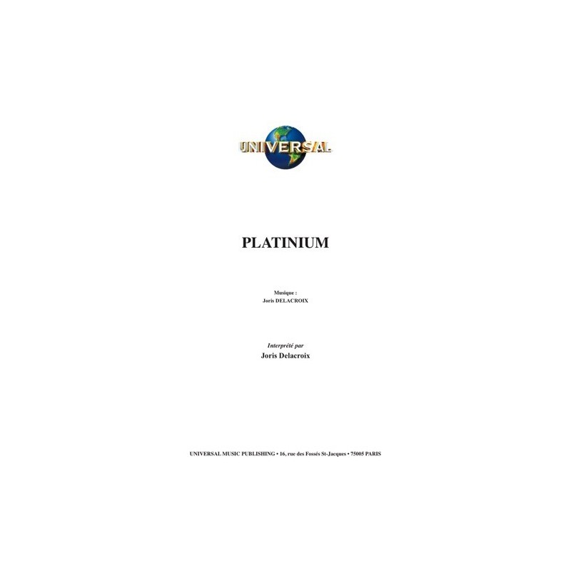 Partition PLATINIUM Joris DELACROIX