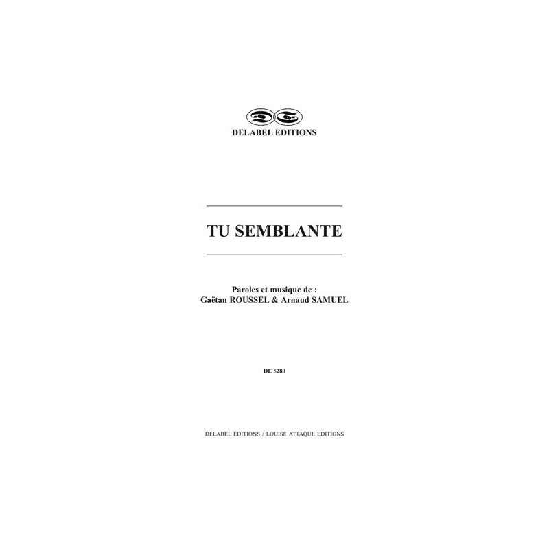 Partition TU SEMBLANTE TARMAC