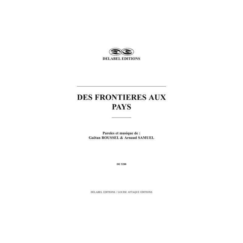 Partition DES FRONTIÈRES AUX PAYS TARMAC