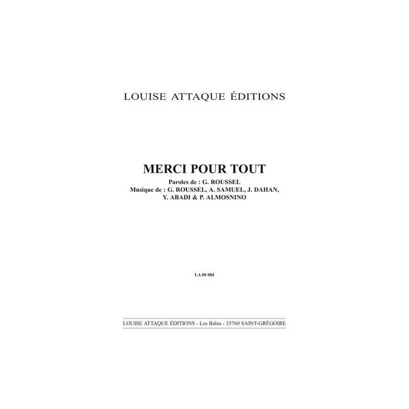 Partition MERCI POUR TOUT TARMAC