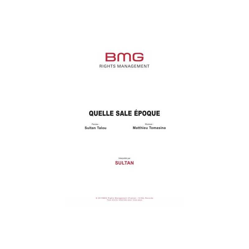 Partition QUELLE SALE ÉPOQUE SULTAN
