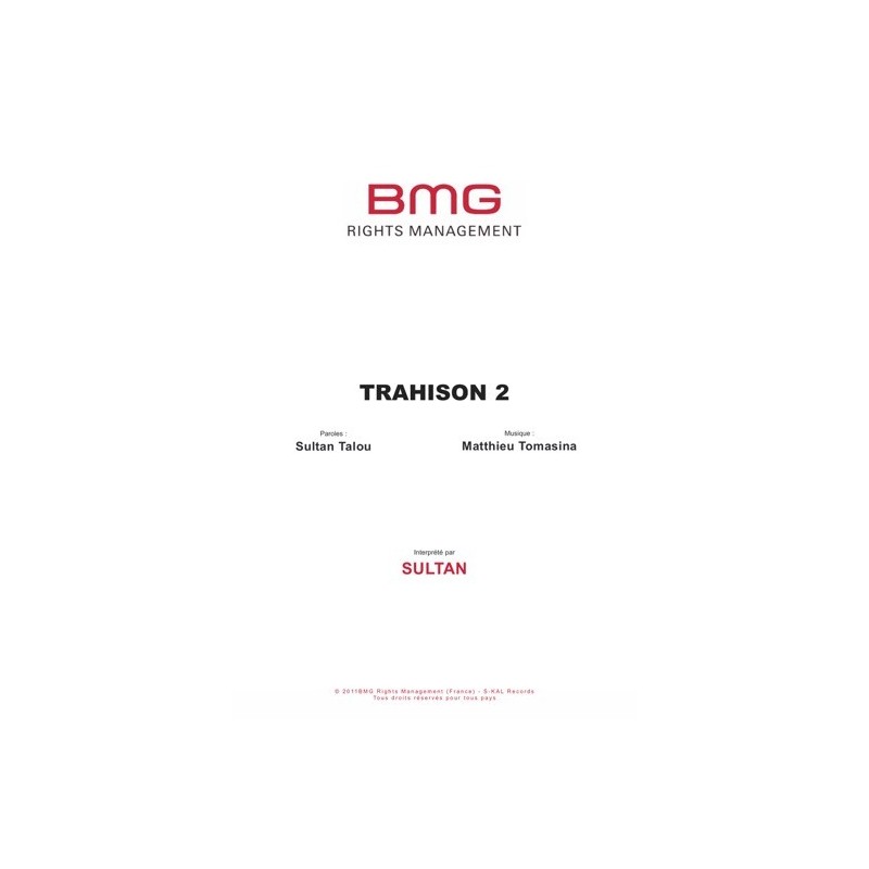 Partition TRAHISON 2 SULTAN
