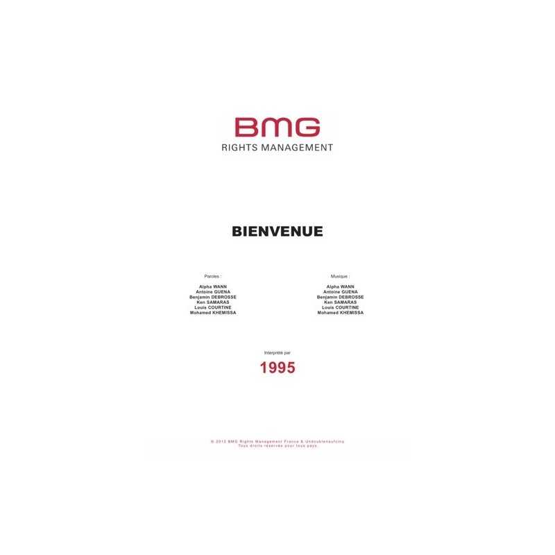 Partition BIENVENUE 1995