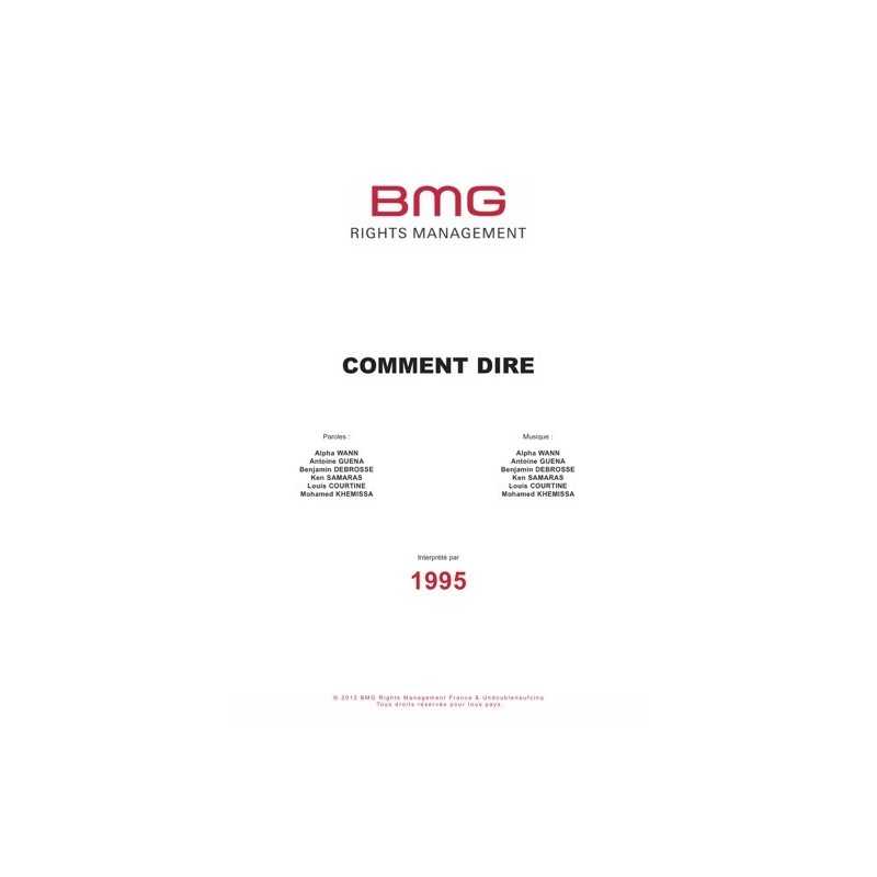 Partition COMMENT DIRE 1995