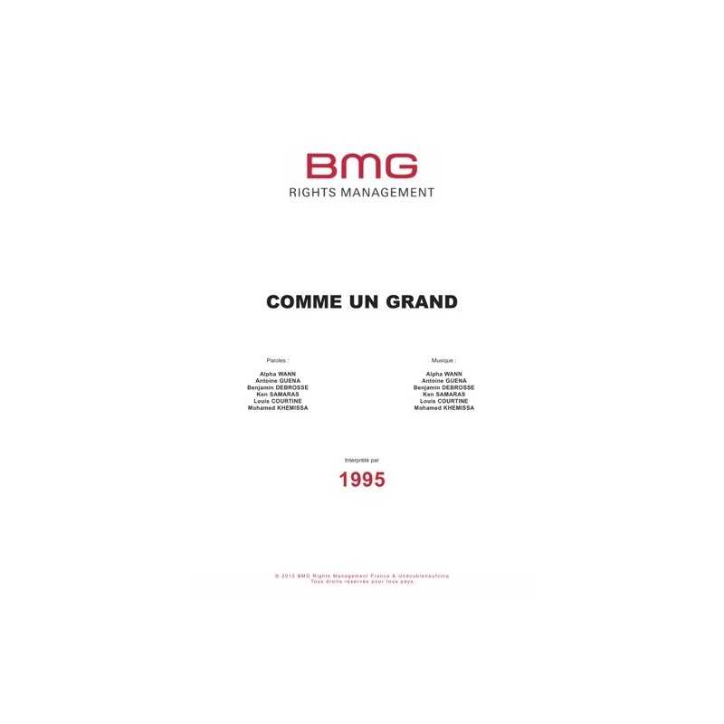Partition COMME UN GRAND 1995