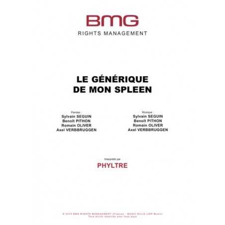 LE GÉNÉRIQUE DE MON SPLEEN