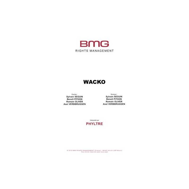 Partition WACKO PHYLTRE