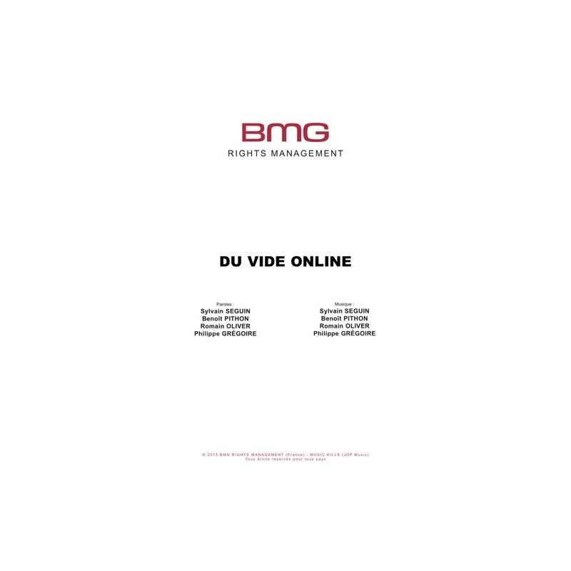 Partition DU VIDE ONLINE PHYLTRE
