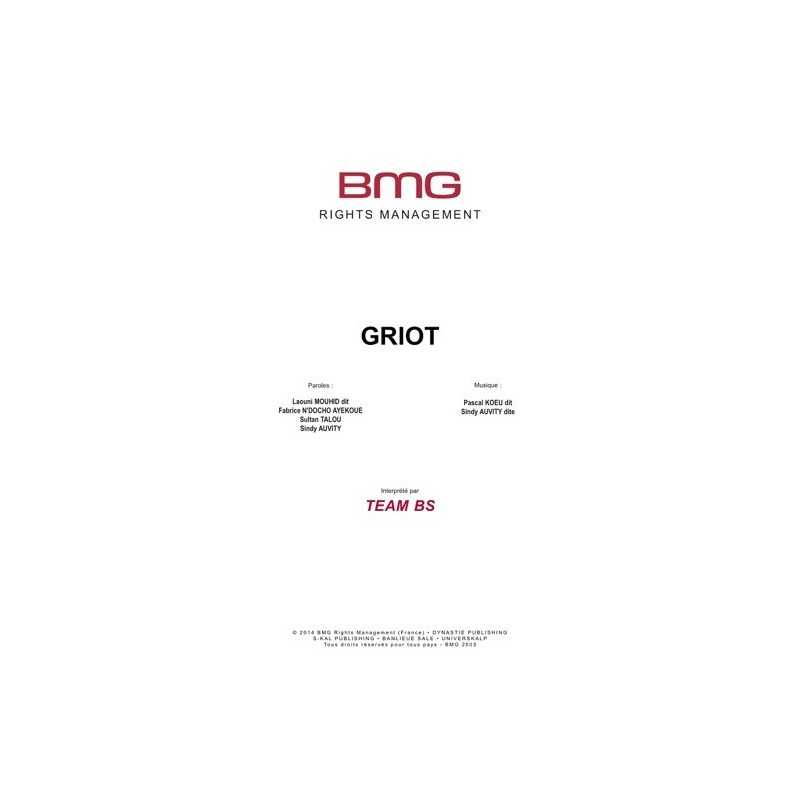 Partition GRIOT TEAM BS