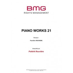 Partition PIANO WORKS 21 Paul-Eric ROUVIÈRE
