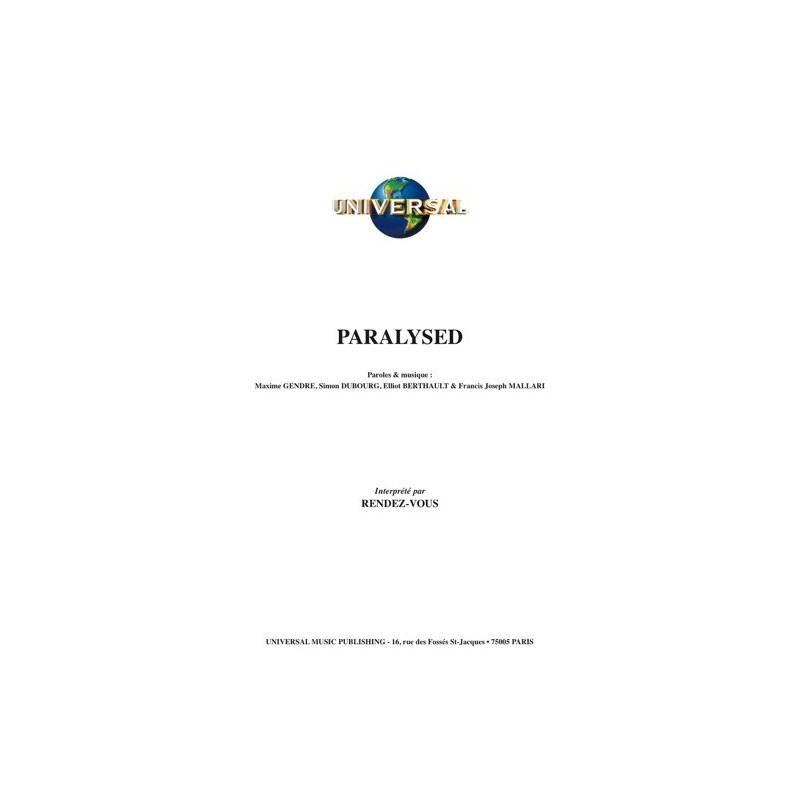 Partition PARALYSED RENDEZ-VOUS