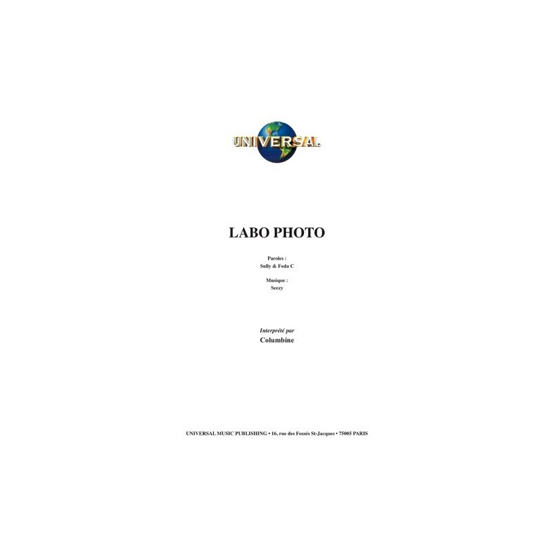 Partition LABO PHOTO COLUMBINE