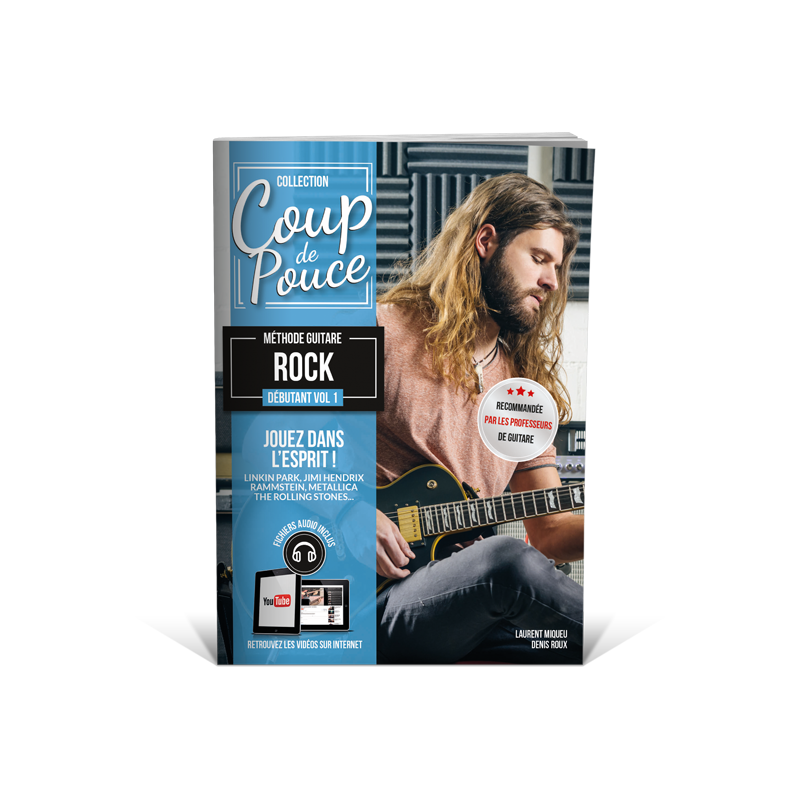 Method COUP DE POUCE DÉBUTANT GUITARE ROCK VOL.1 Denis Roux
