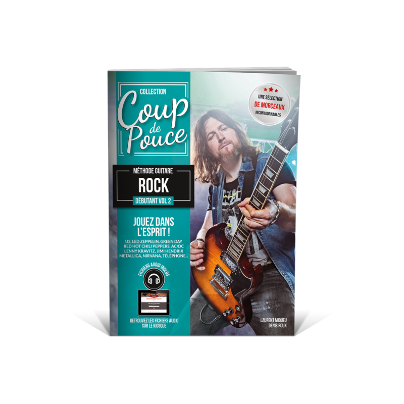 Method COUP DE POUCE DÉBUTANT GUITARE ROCK VOL.2 Denis Roux