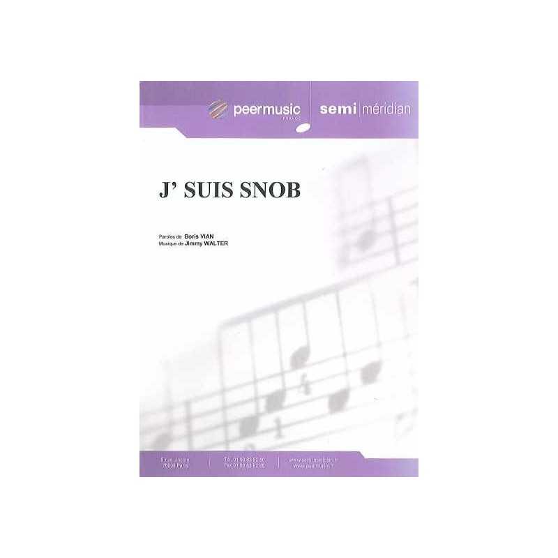 Partition J'SUIS SNOB Boris Vian