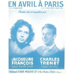 Sheet music EN AVRIL À PARIS Jacqueline François Charles Trenet