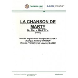 Sheet music LA CHANSON DE MARTY Georges Guetary