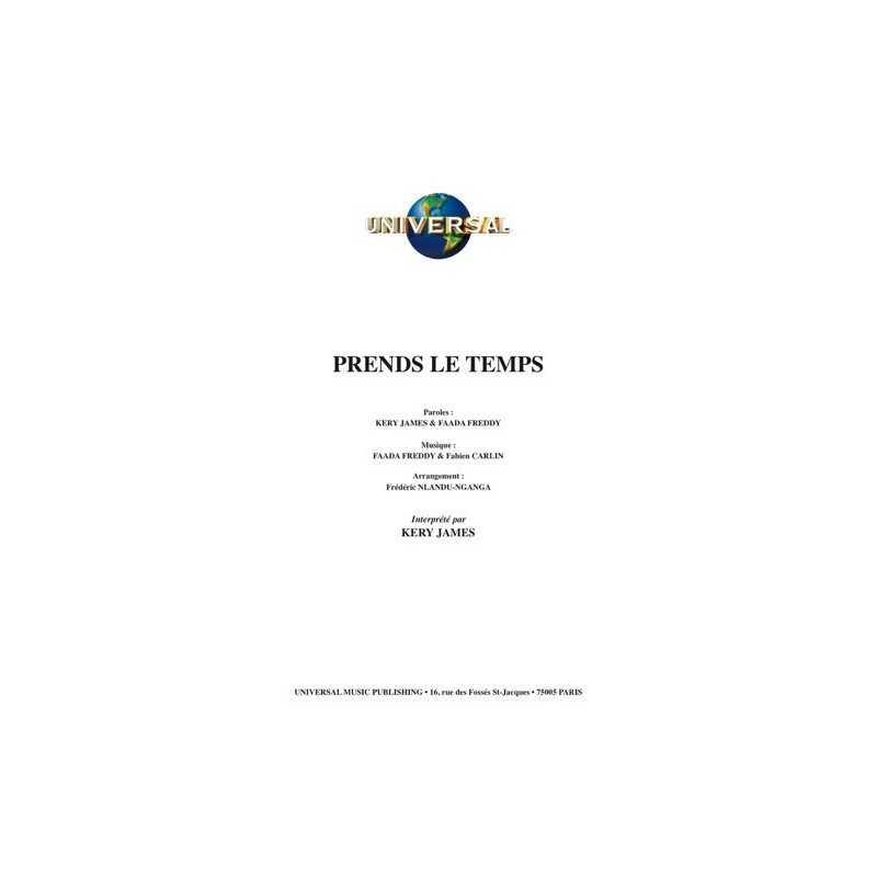 Partition PRENDS LE TEMPS