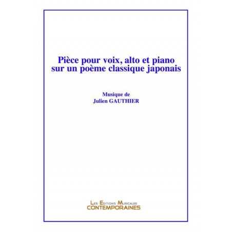 Pièce pour voix, alto et piano sur un poème classique japonais